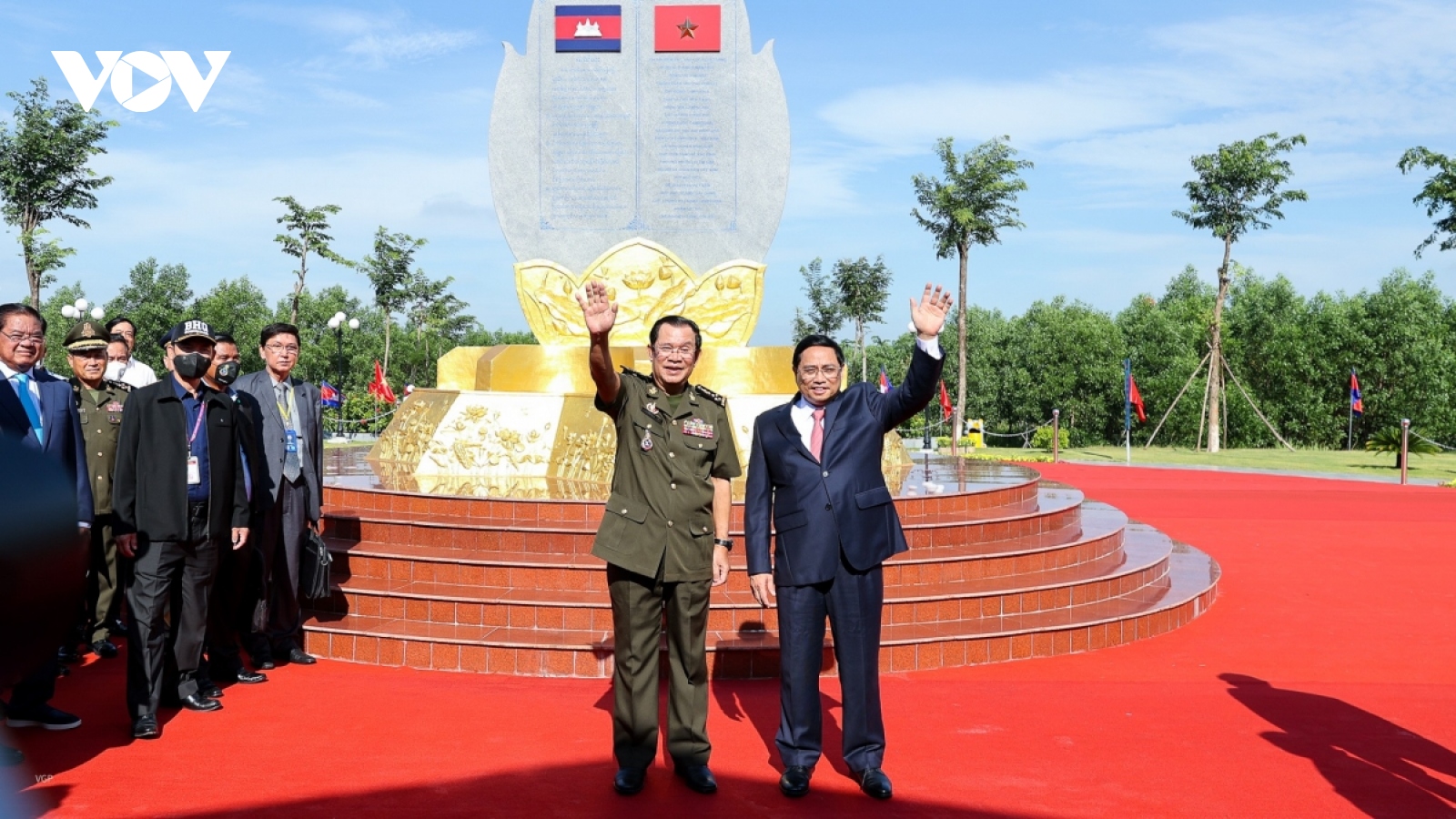 Sáng nay diễn ra Lễ kỷ niệm 55 năm thiết lập quan hệ Việt Nam - Campuchia